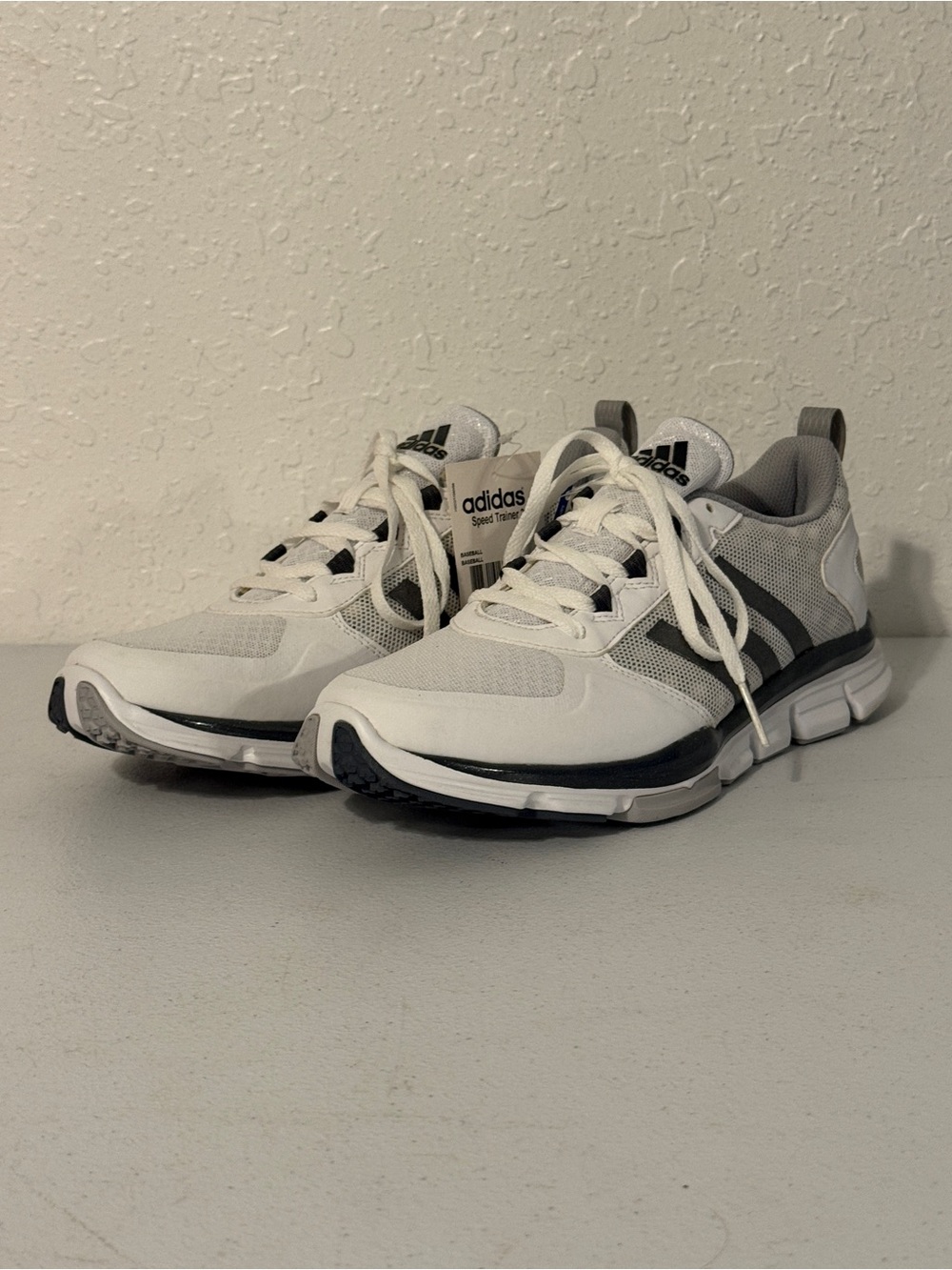 Adidas Speed Trainer 2 Men’s Size 9 White Turf Baseball Shoes S84745 NWT No Box